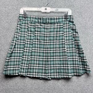 Hollister Ultra High Rise Plaid Skirt Y2K Sz M School Girl Grunge Indie Twee